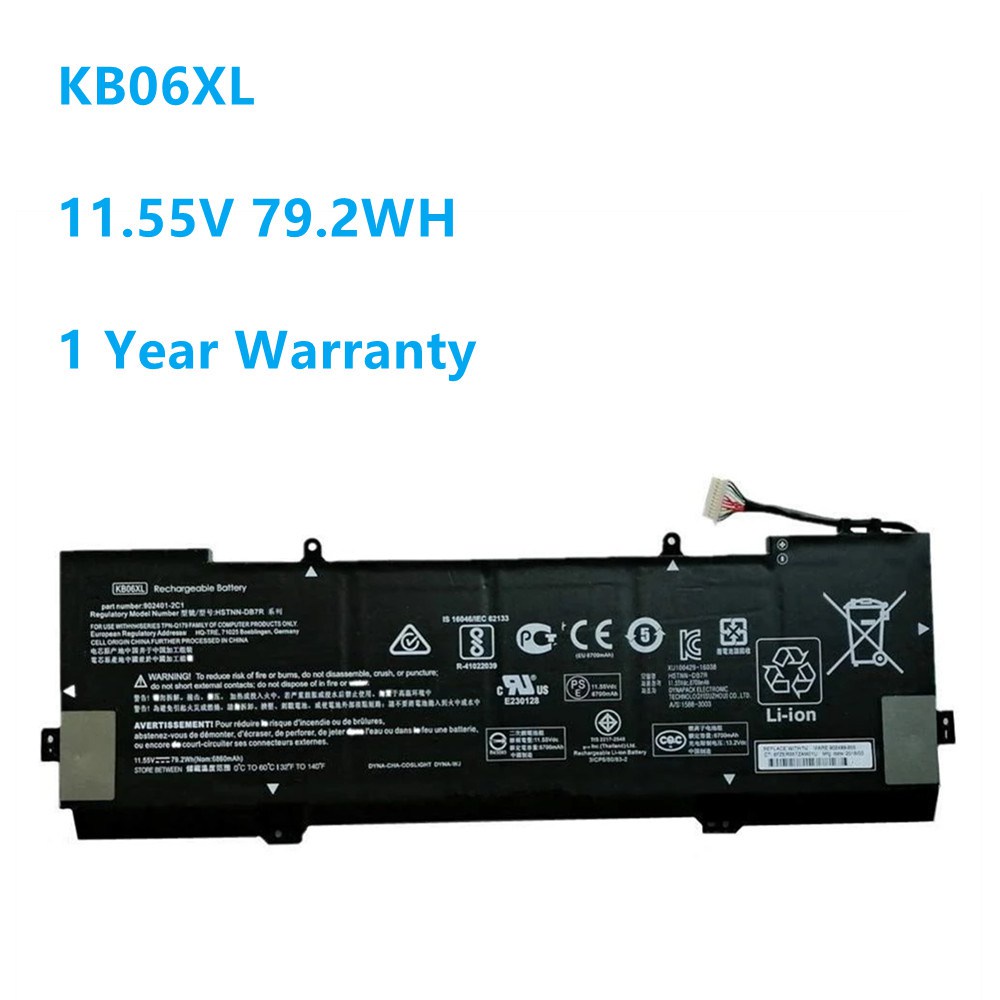 KB06XL Battery For Hp Spectre x360 15-BL002XX Z6K96EA Z6K97EA Z6K99EA Z6L00EA Z6L01EA Z6L02EA HSTNN-