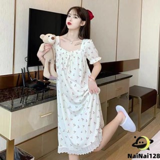 👍ชุดนอน ลายน่ารัก ชุดนอนผ้าคอนตอน ชุดนอนใส่สบาย Cotton pajamas【NaiNai 128】