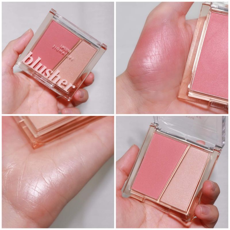 บลัช ustar โทนสีน่ารักมาก มีไฮไลท์ให้ในตัว 3in1 บลัชออนตา แก้ม+ไฮไลท์ ผิวโกลว์ฉ่ำเล่นแสง สีชัด ติดทน