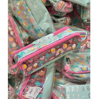 [พร้อมส่ง] Smiggle กระเป๋าดินสอ แบบใส มีซิป เครื่องเขียน สําหรับผู้หญิง