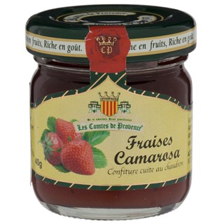 เลกอมเดอโพรวองซ์แยมสตอเบอรี่คาราโมซ่า 40กรัม  /  Les Comtes De Provence Camarosa Strawberry Fruit Jam 40g.