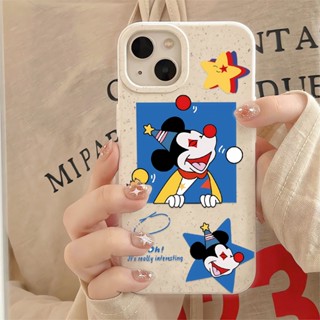 เคสโทรศัพท์มือถือแบบนิ่ม ลายมิกกี้ โจ๊กเกอร์ สีขาว สําหรับ iphone 14promax 11 13 12 7 8 Plus X XR XSMax