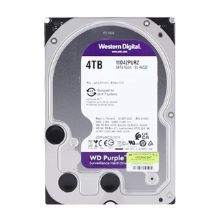 อุปกรณ์จัดเก็บข้อมูล :: 4 TB 3.5" HDD (ฮาร์ดดิสก์ 3.5") WD PURPLE - SATA3 (WD42PURZ)