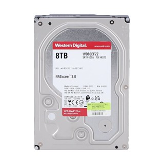 อุปกรณ์จัดเก็บข้อมูล , 8 TB 3.5" HDD (ฮาร์ดดิสก์ 3.5") WD RED PLUS - 5640RPM SATA3 (WD80EFZZ)