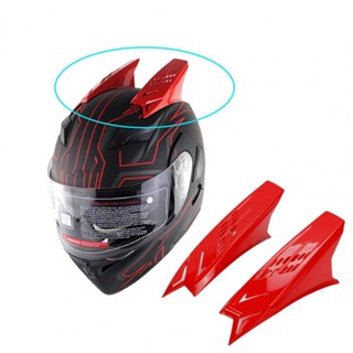 2PCS Helmet Horns Motorcycle Modification Accessories Cool Adhesive ABS Stylish Motorcycle Helmet Horns for Motorcycle S