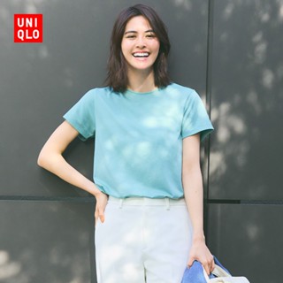 💞ขายใหญ่💞เสื้อยืดคอกลม AIRism สำหรับผู้หญิง Uniqlo ให้ความรู้สึกเย็นสบายแห้งเร็วสาวไซส์เล็กพิเศษใส่ได้ 455765