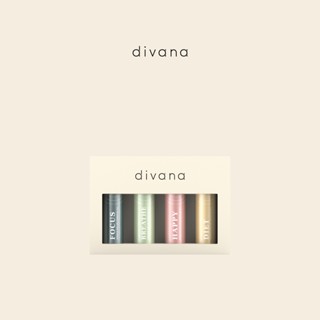 Divana Set miracle roller essential oil 10 ml*4pcs. อโรมาโรลเลอร์ คลายเครียด บรรเทาความเครียด