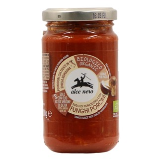 อัลเซเนโร่ออร์แกนิคโทเมโท้ซอสวิทพอร์ชินี่มัชรูม 200กรัม  /  Alce Nero Organic Tomato Sauce with Porcini Mushrooms 200g.