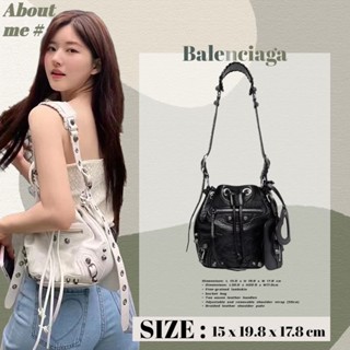 Balenciaga LE CAGOLE Small Mini Bucket Bag กระเป๋าสะพายไหล่ Messenger Bag Women