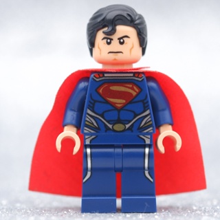 LEGO Superman Dark Blue Suit Hero DC  - LEGO เลโก้ มินิฟิกเกอร์ ตัวต่อ ของเล่น