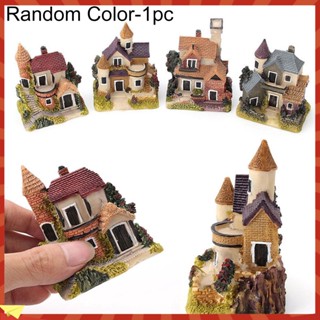 (londonvg) Miniature House Fairy Garden Micro Landscape Home Decoration Resin Craft Decor