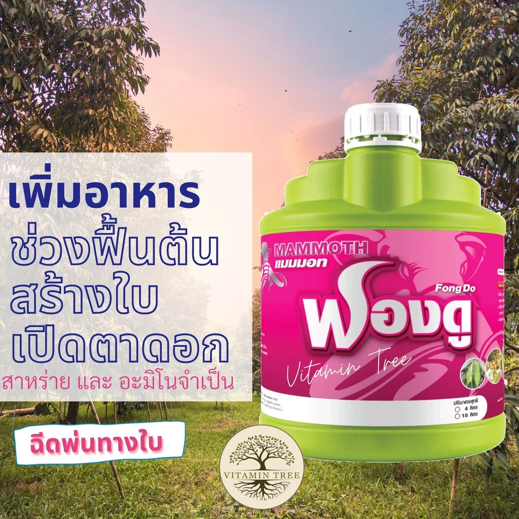 สาหร่าย อะมิโน สร้างใบ เปิดตาดอก แมมมอท ฟองดู 4ลิตร
