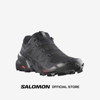 SALOMON SHOES SPEEDCROSS 6 WIDE BLACK/BLACK/PHAN รองเท้า รองเท้าสำหรับวิ่งเทรล ผู้ชาย