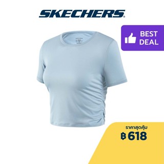 Skechers สเก็ตเชอร์ส เสื้อยืดแขนสั้น ผู้หญิง GODRI Yoga Short Sleeve Tee - P223W084