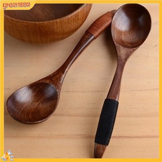 (greensea) 17cm Kitchen Cooking Utensil Tool Eco-friendly Wooden Catering Soup Spoon Gift