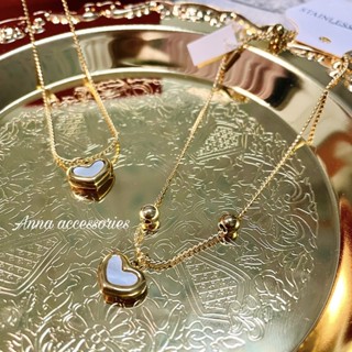 lovely bangle+necklace💫| ส่งจากไทย🇹🇭 เซตสร้อยคอ+กำไลข้อมือสแตนเลสงานสวยจี้หัวใจ ไม่ลอกไม่ดำโดนน้ำ โดนเหงื่อได้