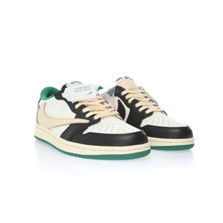 Nike Air Jordan 1 Low OG SP Black Green Toe AJ1 รองเท้าผ้าใบ