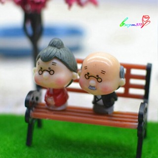 【AG】Mini Garden Ornament Miniature Park Bench Craft DIY Decor Bench Model