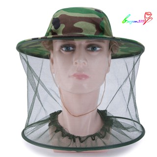 【AG】Outdoor Insect Bee Mosquito Resistant Bug Net Mesh Face Protector Cap Hat