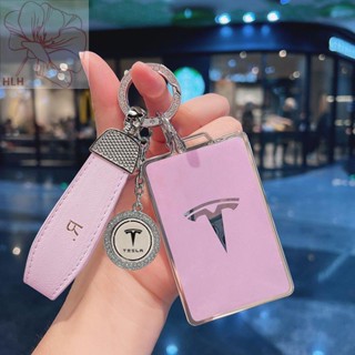 เหมาะสำหรับ Tesla ModelY/3 ฝาครอบคีย์การ์ดหญิงเคสป้องกัน ModelX อุปกรณ์เสริมหัวเข็มขัดเคสกุญแจ