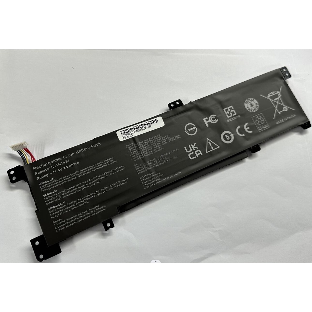แบตเตอรี่แล็ปท็อป B31N1424สำหรับ Asus K401L A401L K401LB K401LB5010 K401UQ K401LB5500 A400U K401U K401UB 11.4V