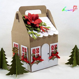 【AG】Carbon Steel Christmas House Design Cutting Die DIY Scrapbook Embossing Tool Cards Craft for Home