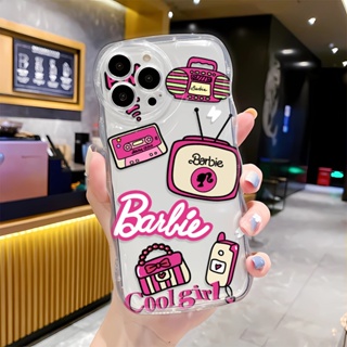 เคสใส แบบนิ่ม ลายการ์ตูนบาร์บี้ สําหรับ iphone 14 pro Max 11 13 12 7Plus 8 X XS Max