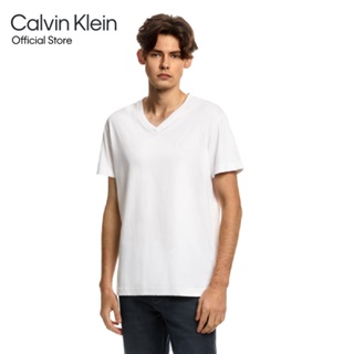 CALVIN KLEIN เสื้อยืดผู้ชาย ทรง Regular รุ่น J320987 YAF - สีขาว