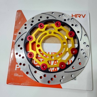 ทองHRV ลายแมงมุม ทองหมุดแดง จานหน้า WAVE110i, DREAM SUPERCUB ขนาด 220 มิล ของแต่งเวฟ110i อะไหล่แต่งดรีม จานดิสเบรค