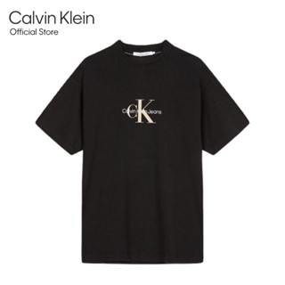 CALVIN KLEIN เสื้อยืดผู้ชาย ทรง Regular  รุ่น J323378 BEH - สีดำ