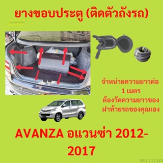 ราคาต่อเมตร ยางฝาท้าย  AVANZA อแวนซ่า 2012-2017 ยางประตูหลัง แบบมีปีก