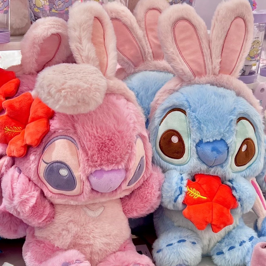 น่ารัก Stitch Angel Doll Interstellar Baby Dress Up Rabbit หมอนนุ่มพิเศษสําหรับแฟนของขวัญวันเกิด