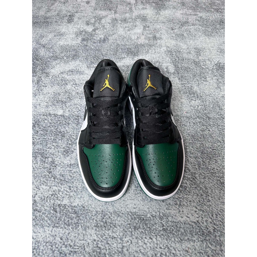 ✚Air Jordan AJ1 Low สีดำ สีเขียว นิ้วเท้า553558-371 รองเท้าผ้าใบผู้ชาย nike ญ ชาย แท้ รองเท้าวิ่ง shoes men