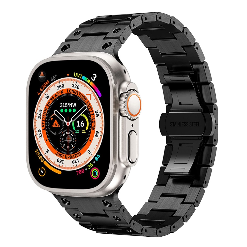 ✼●Band for Apple Watch Ultra 49mm Link Bracelet 44mm 45mm 42mm 41mm 40mm 38mm Stainless Steel Strap iWatch 8 7 6 5 4 3 2