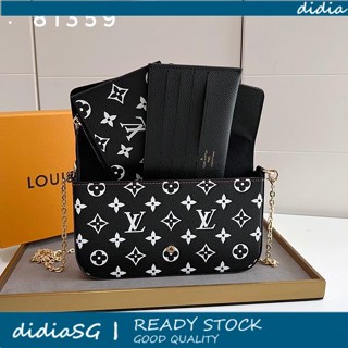 [พร้อมส่ง] L-v ของแท้ 100%/Pochette Félicie กระเป๋าสะพายไหล่ สายโซ่ M81359