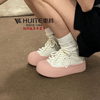 [พร้อมส่ง] รองเท้ากีฬา ส้นหนา ลายดาว ขนาดใหญ่ สําหรับผู้หญิง 2023