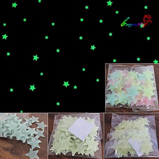 【AG】40Pcs/100Pcs Wall Stickers Star Shape 3D Effect Vivid Pattern Decoration Wall Decal Sticker