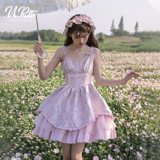 ❇∏♞urtto original moon cross Lolita กระโปรงฤดูร้อน jsk สลิงเจ้าหญิง ชุด