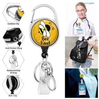 Calciwj Badge Reel Easy-open Buckle Quick Release Belt Clip Retractable Reel Badge Holder Hanging