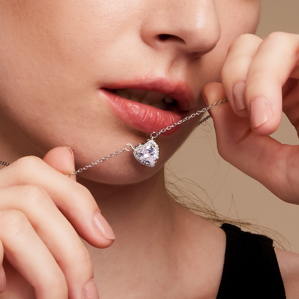 jewelry สร้อยคอทองคำขาว สร้อยคอผู้หญิง สร้อยคอเงิน 831n
