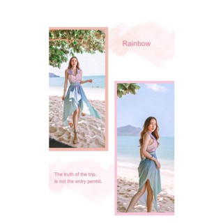 เซ็ท เดรสยาวคอปก ผ้าคลุม พาสเทล