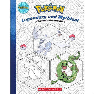 NEW! หนังสืออังกฤษ Pokémon Coloring Adventures #2: Legendary &amp; Mythical Pokémon [Paperback]