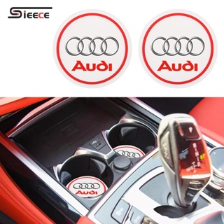 Sieece ที่รองแก้วน้ําในรถยนต์ แผ่นรองกันลื่น สำหรับ Audi S4 RS3 A6 A8 Q2 TT A7 Q8 S5 A4 A5 R8 Q7 Q3 A3 RS7 Q5 RS6 A1 RS5