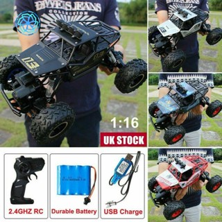 【เงินสด】▥✈✔รถบังคับวิทยุ Remote Control RC Cars Rock Crawler Monster Truck Kids Toys สามารถชาร์จแบตได้  พร้อมรีโมท 2.4