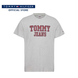 Tommy Hilfiger เสื้อยืดแขนสั้นผู้ชาย รุ่น DM0DM16405 PJ4 - สีเทา