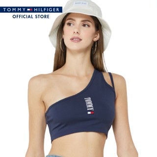 Tommy Hilfiger เสื้อกล้ามคร็อปผู้หญิง รุ่น DW0DW14898 C87 - สีฟ้า