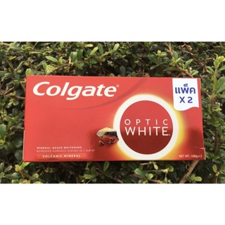 แพ็คคู่ Colgate Optic White Volcanic Mineral 100 กรัมx2 หลอด