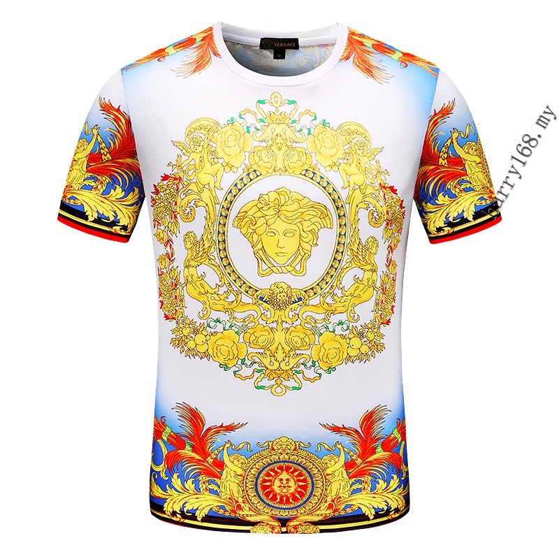 ☈♙NEW_VERSACE เสื้อยืดคอกลมแขนสั้นผู้ชาย S-XXXL M3198