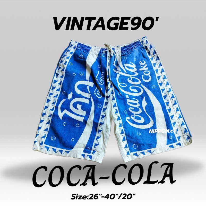 กางเกงวินเทจCoca-cola Coke vintage90's งานวินเทจแท้100% #A1