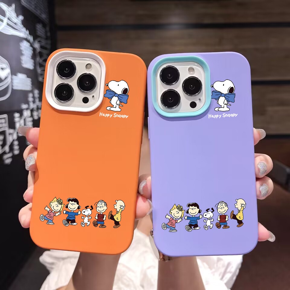 3 in 1 เคสโทรศัพท์มือถือ ซิลิโคนนุ่ม ลายการ์ตูนสนูปปี้น่ารัก สําหรับ iPhone 14Promax 13 12 11 7Plus 7 X Xs Max XR
